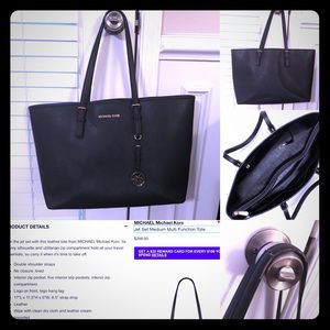 Michael Michael Kors Jet Set Medium Black Tote